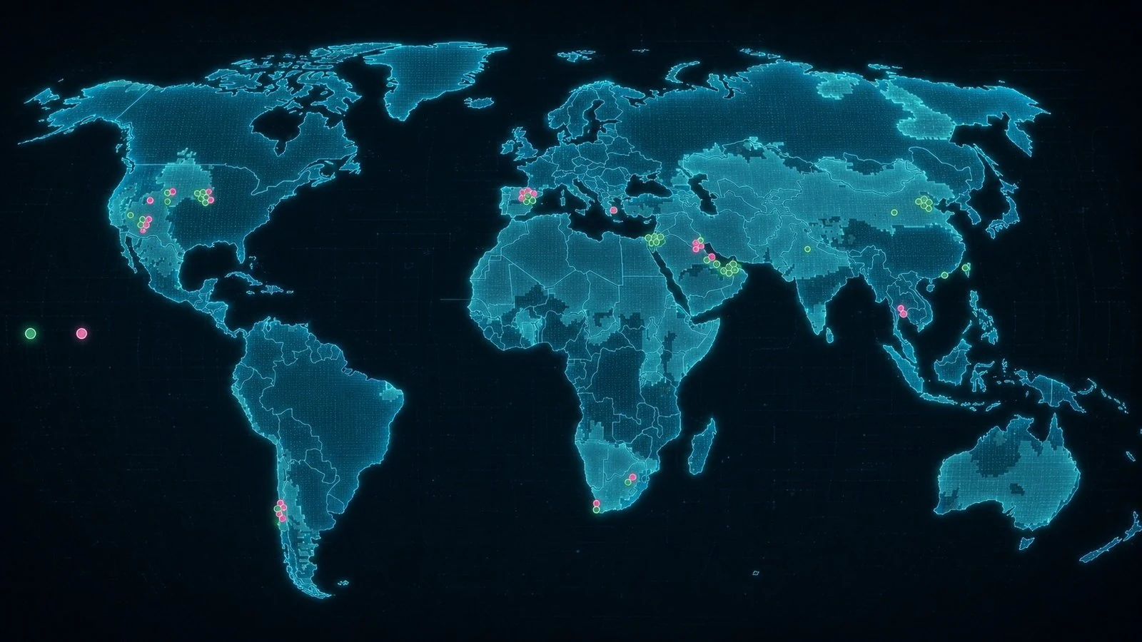 World map of water-stressed data-centre clusters