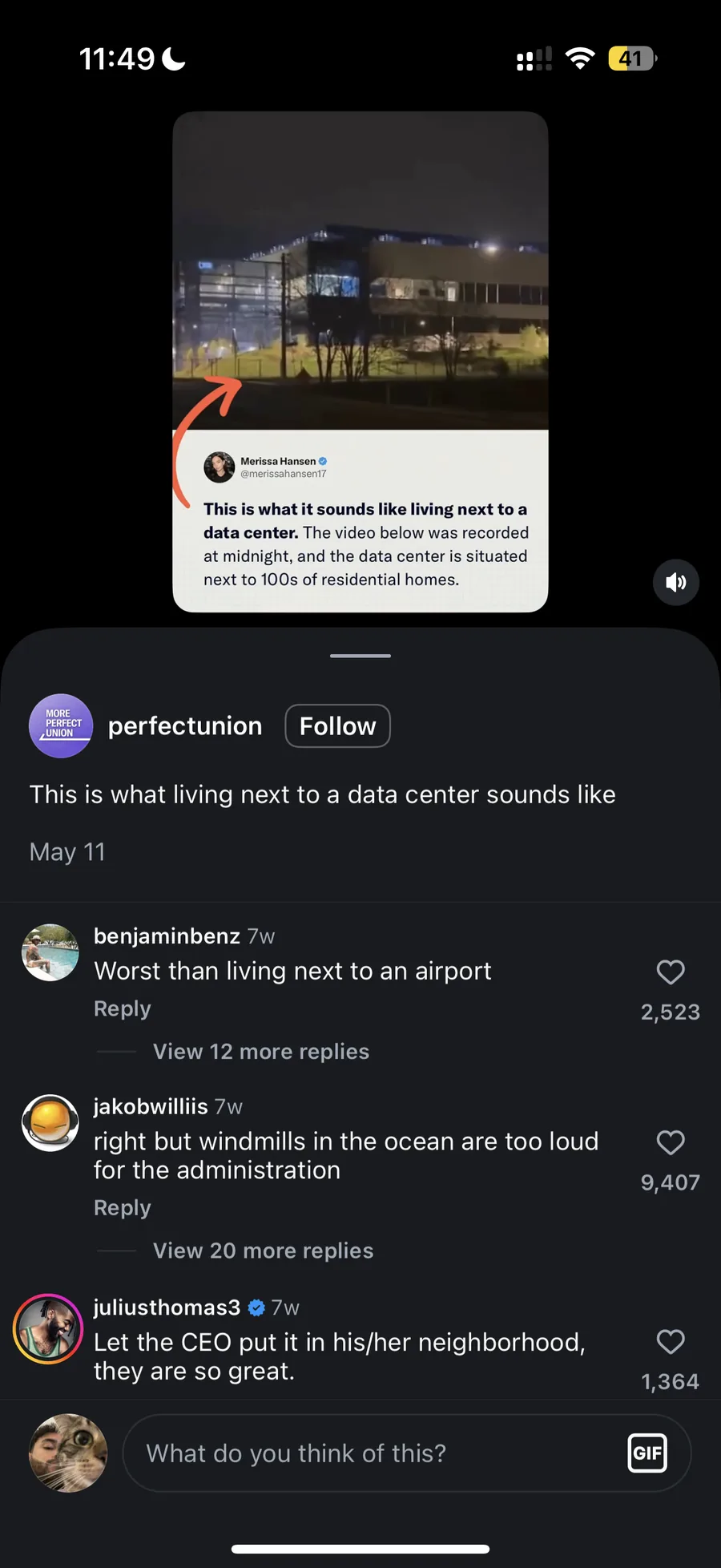 Post: what living next to a data centre sounds like