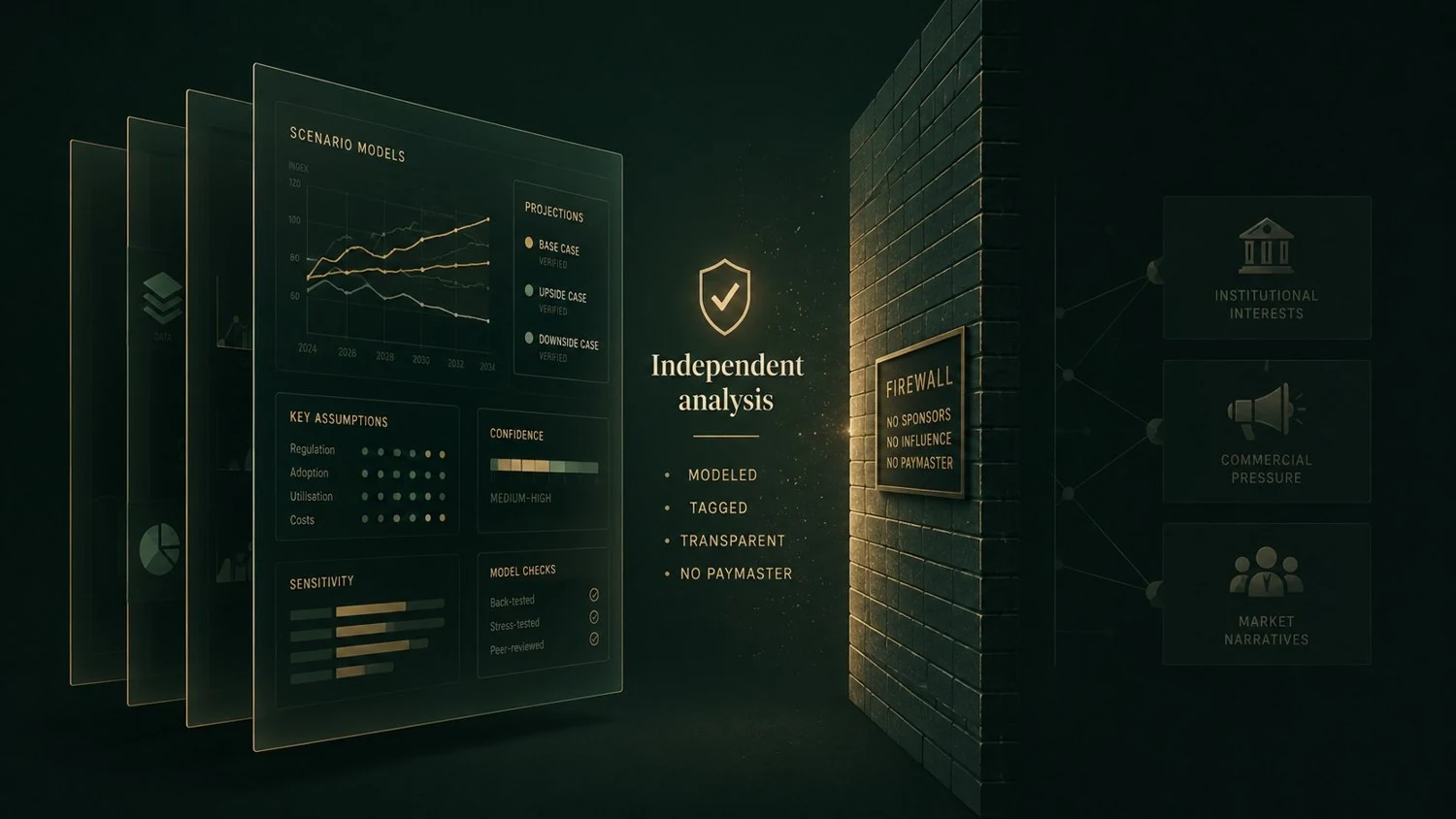 Independent analysis behind a firewall: no sponsors, no influence, no paymaster