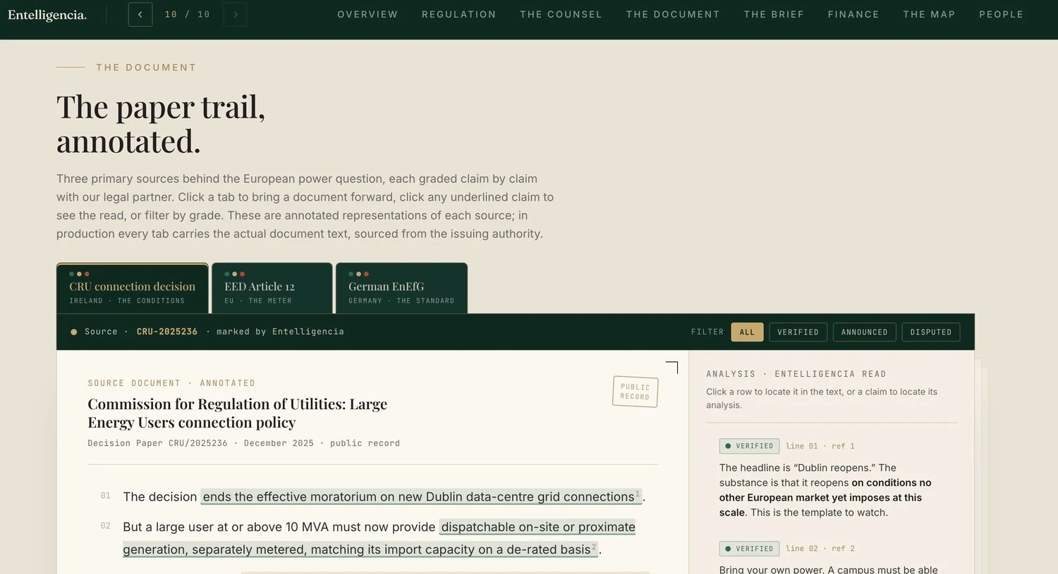 An annotated primary source from the Europe chapter, graded claim by claim