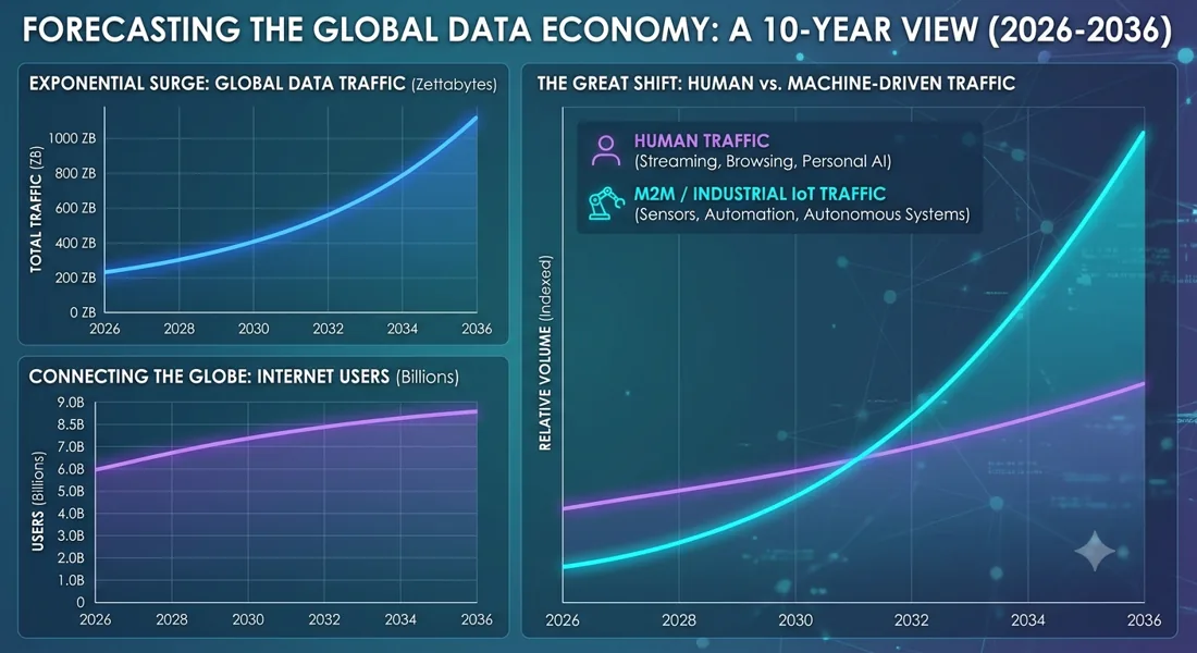 Forecast of global data traffic